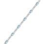 Citrine (6 ct. t.w.) & White Topaz (4 ct. t.w.) Link Bracelet in Sterling Silver