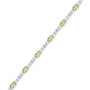 Citrine (6 ct. t.w.) & White Topaz (4 ct. t.w.) Link Bracelet in Sterling Silver