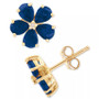 Sapphire (1-3/4 ct. t.w.) & Diamond Accent Stud Earrings in 14k Gold (Also Available In Emerald & Ruby)