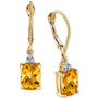 Citrine (3 ct. t.w.) & Diamond Accent Drop Earrings in 14k Gold