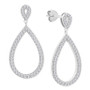 Diamond Teardrop Drop Earrings (1/2 ct. t.w.) in Sterling Silver