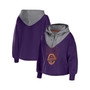 Women's Purple Phoenix Suns Pieced Quarter-Zip Hoodie Jacket