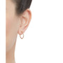 Twisted Textured Small Round Hoop Earrings in 14k Gold, 3/4"