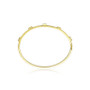 14k Gold Plated Cubic Zirconia Bangle Box Clasps Bracelet