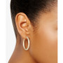 Diamond Cut Hoop Earrings in 10k Yellow Gold
