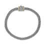 EFFY® Diamond Barrel Cluster Woven Link Bracelet (1/6 ct. t.w.) in Sterling Silver & 18k Gold