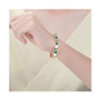 RA 14K Gold Plated Emerald Cubic Zirconia Bangle Bracelet