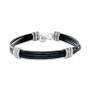 EFFY® Men's Leather Multi-Cord Statement Bracelet in Sterling Silver