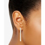 Cultured Freshwater Pearl (3mm) Medium Hoop Earrings, 1.75"
