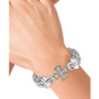 EFFY® Diamond Cross Woven Bracelet (1/3 ct. t.w.) in Sterling Silver & 18k Gold