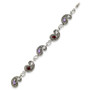 Amethyst (1-3/4 ct. t.w.), Garnet (1-3/4 ct. t.w) & Marcasite Paisley Link Bracelet in Sterling Silver