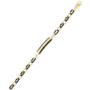 Two-Tone ID Plate Bracelet in Black & Yellow Ion-Plated Stainless Steel