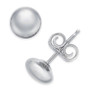 14k White Gold Earrings, Flat Ball Stud (5mm)