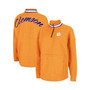 Women's Orange Clemson Tigers Alice 2-Hit Fleece Quarter-Zip Jacket