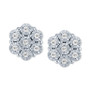 Diamond Cluster Stud Earrings (1/10 ct. t.w.) in Sterling Silver