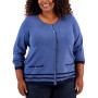 Plus Size Alexa Button-Front Cardigan, Created for Macy's