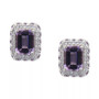 Amethyst (2 ct. t.w.) & White Topaz (1/5 ct. t.w.) Stud Earrings in Sterling Silver (Also in Citrine/Garnet & Sky Blue Topaz)