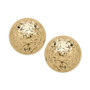 Crystal-Cut Ball Stud Earrings (10mm) in 14k Gold