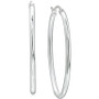 Medium Polished Oval Tube Hoop Earrings in Sterling Silver, 1.1", Created for Macy's