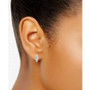 Cubic Zirconia Three Stone Small Huggie Hoop Earrings, 0.625", Created for Macy's