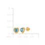 Children's Cubic Zirconia Heart Stud Earrings in 14k Gold