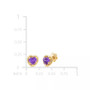 Children's Cubic Zirconia Heart Stud Earrings in 14k Gold