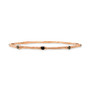 Blackberry Diamond (1/8 ct. t.w.) & Chocolate Diamond (1/20 ct. t.w.) Textured Bangle Bracelet in 14k Rose Gold
