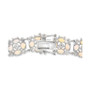 Opal (12-1/2 ct. t.w) and White Topaz (1/2 ct. t.w) Tennis Bracelet in Sterling Silver