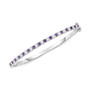 Amethyst (1 ct. t.w.) & White Topaz (1-3/8 ct. t.w.) Bangle Bracelet in Sterling Silver