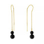 Cultured Freshwater Pearl Threader Drop Earrings in 18k Gold-Plated Sterling Silver or Sterling Silver (Also in Onyx), Created for Macy's
