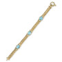 Swiss Blue Topaz Weave Link Bracelet (10-1/2 ct. t.w.) in 14k Gold-Plated Sterling Silver