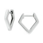 Polished Geometric Small Huggie Hoop Earrings in Sterling Silver, 1/2", Created for Macy's