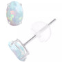 Lab-Created Opal Stud Earrings (3/8 ct. t.w.) in Sterling Silver