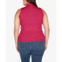 Black Label Plus Size Sleeveless Quarter Zip Sweater