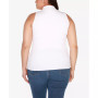 Black Label Plus Size Sleeveless Quarter Zip Sweater