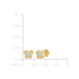 Children's Diamond Accent Butterfly Button Stud Earrings in 14k Gold