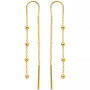 Polished Ball Chain Threader Drop Earrings in 18k Gold-Plated Sterling Silver, Created for Macy's (Also in Sterling Silver)
