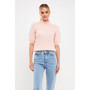 Women's Cable Knit Puff Sleeve Top