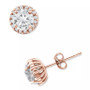 Pavé Cubic Zirconia Stud Earrings (1-3/4 ct. t.w.) in Sterling Silver, Created for Macy's