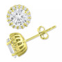 Pavé Cubic Zirconia Stud Earrings (1-3/4 ct. t.w.) in Sterling Silver, Created for Macy's