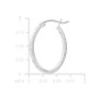 Textured Oval Medium Hoop Earrings 35mm, Created for Macy's