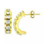 Cubic Zirconia Half Hoop Earrings, Created for Macy's