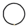 Onyx & Diamond Accent Bead Stretch Bracelet in 14k Gold