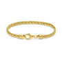 18K Gold Plated Over Sterling Silver Bali Wheat 5mm Chain Bracelet