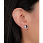 Crystal Yin Yang Stud Earrings in Sterling Silver, Created for Macy's