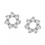 Cubic Zirconia Pear Circle Stud Earrings, Created for Macy's