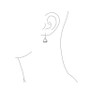 Simple Plain Puffed Teardrop Pear Shaped Rain Drop Earrings For Women Fishhook Threader Polish Sterling Silver 1.4 Inch