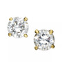 18k Gold over Sterling Silver Earrings, Cubic Zirconia Round Stud Earrings (4-8mm)