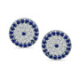 Cubic Zirconia Evil Eye Stud Earrings in Sterling Silver, Created for Macy's