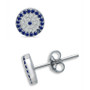 Cubic Zirconia Evil Eye Stud Earrings in Sterling Silver, Created for Macy's